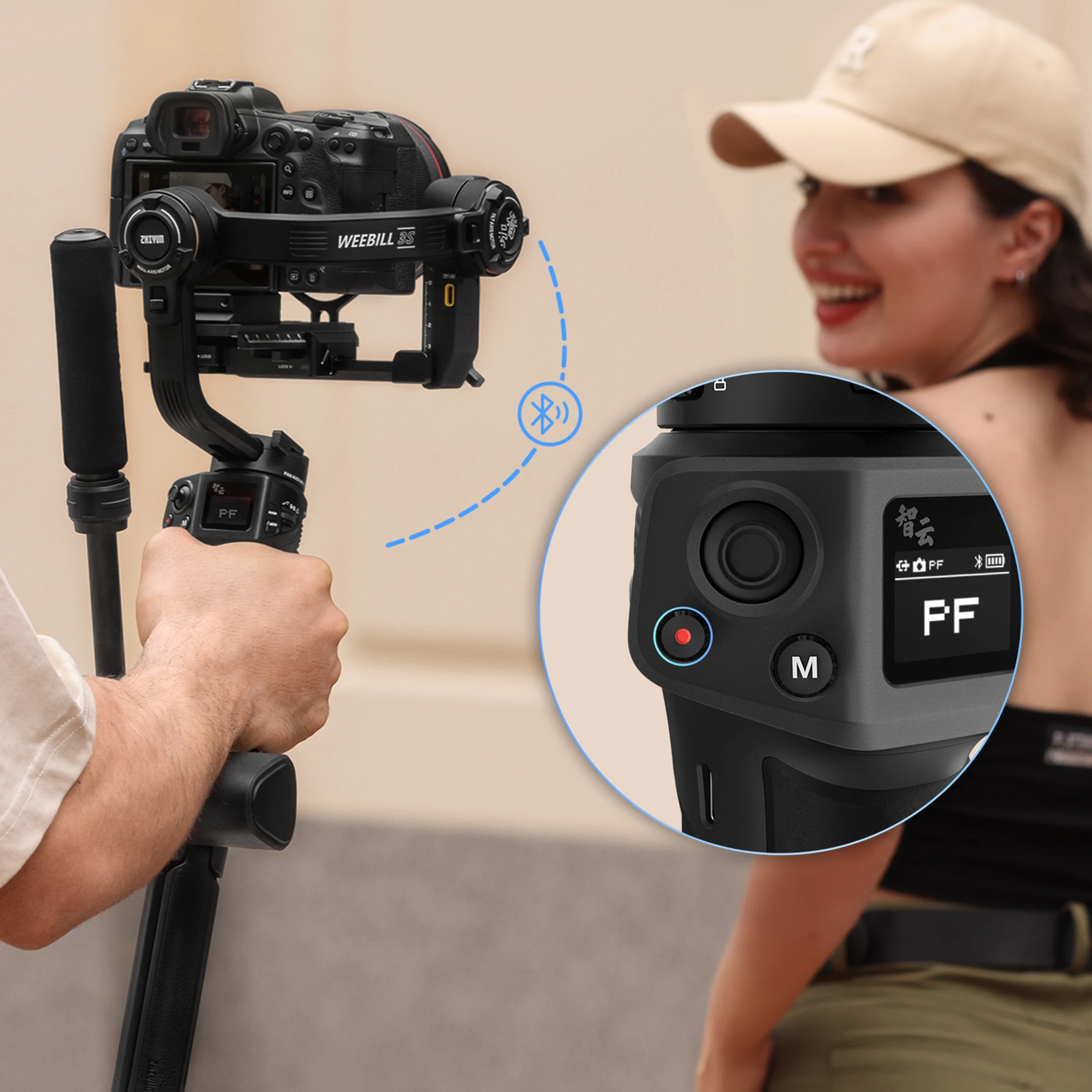 ZHIYUN Weebill 3S 3-Axis Camera Stabilizer Gimbal Handheld Bluetooth Control with Fill Light for DSLR Mirrorless Cameras