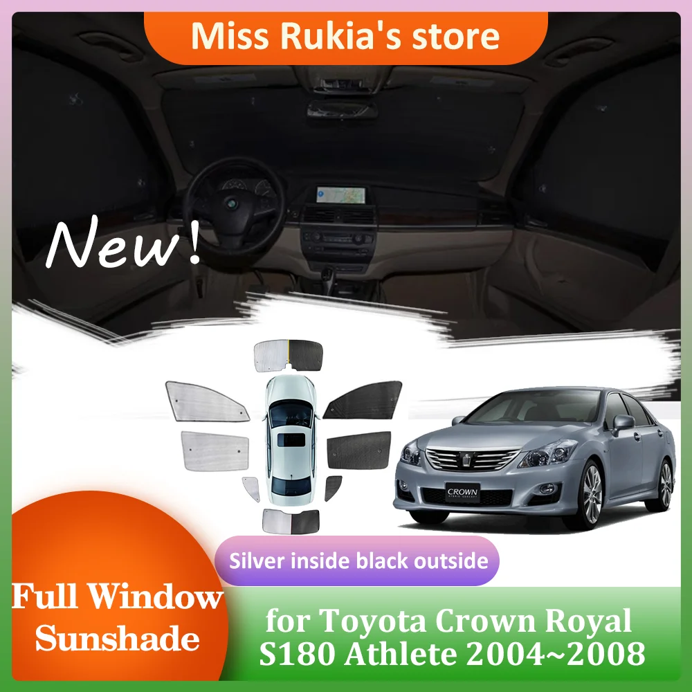 

Sunshades for Toyota Crown Royal S180 Athlete 2004~2008 Side Windows Sun Visor Side Windshield Sunroof Curtain Pad Accessories