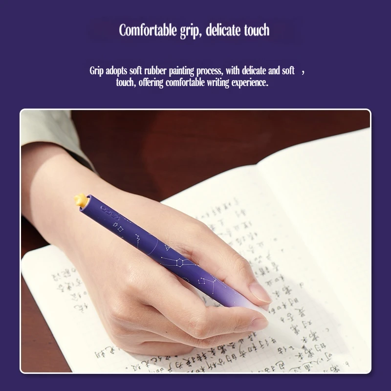 1 szt. Pióro żelowe Kaco Galaxy Seria First Heart Star Obrotowe Pióro do Podpisywania Zestaw w Pudełku Prezentowym 0.5mm Cienka Końcówka Gładkie Pisanie Szybkoschnące