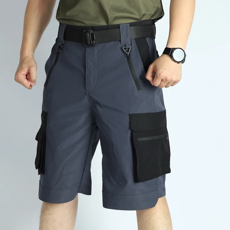 Imagen 3: Pantalones cortos de verano para hombre, pantalones cortos de secado rápido, pantalones cortos informales para trabajo y senderismo, ligeros, con múltiples bolsillos para pesca táctica y Camping
