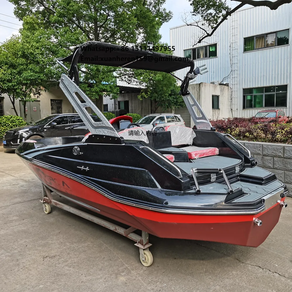 High-Performance 15ft Mini Yacht Double-Layer Fiberglass Boat 4.8M 5 Passenger Speed Boat Outboard Engine Accept Customized
