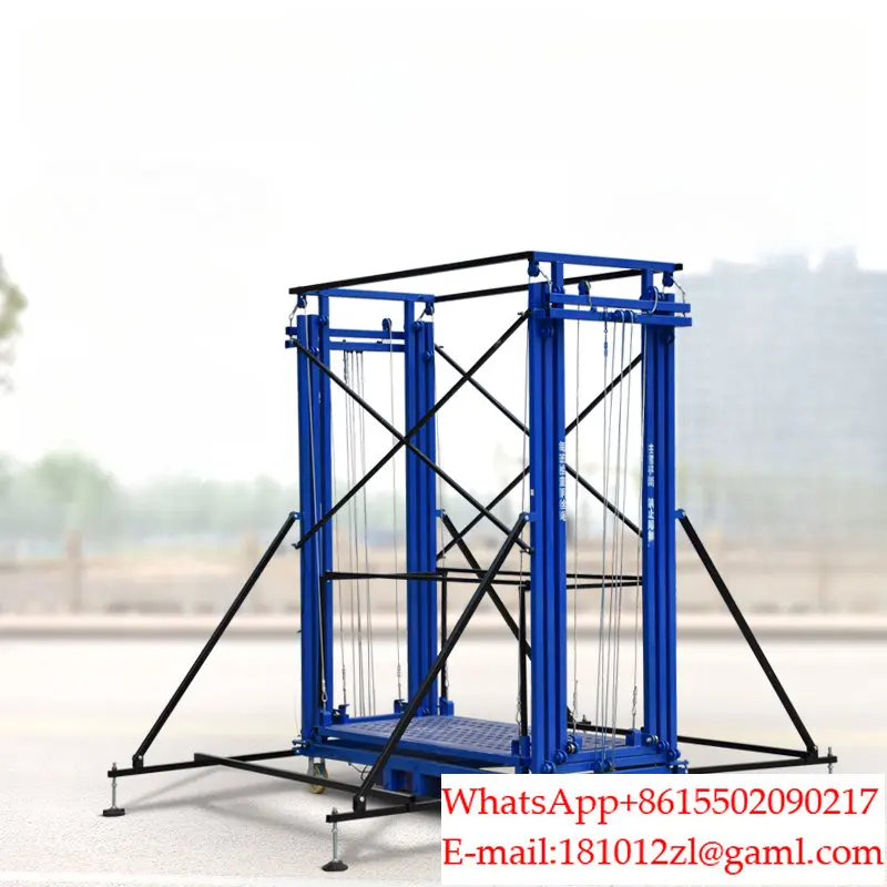 Electric scaffold lift folding home decoration site small automatic lifting platform remote control hoist