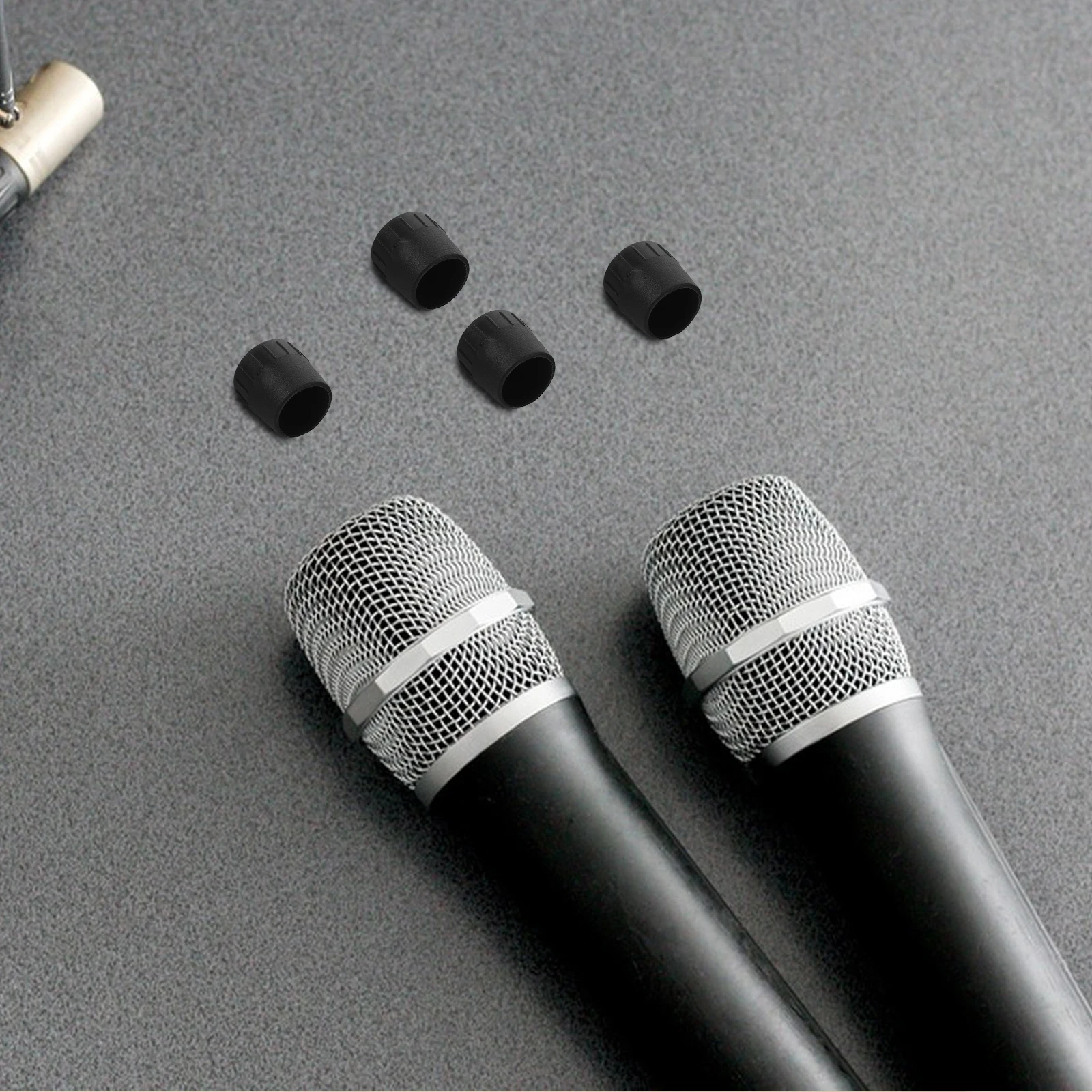 

6Pcs 25Mm Mic Stand Foot Protector Cap Heavy Duty Rubber Sleeve Vibration Absorbing Studio Stage Performance Use Microphone Leg