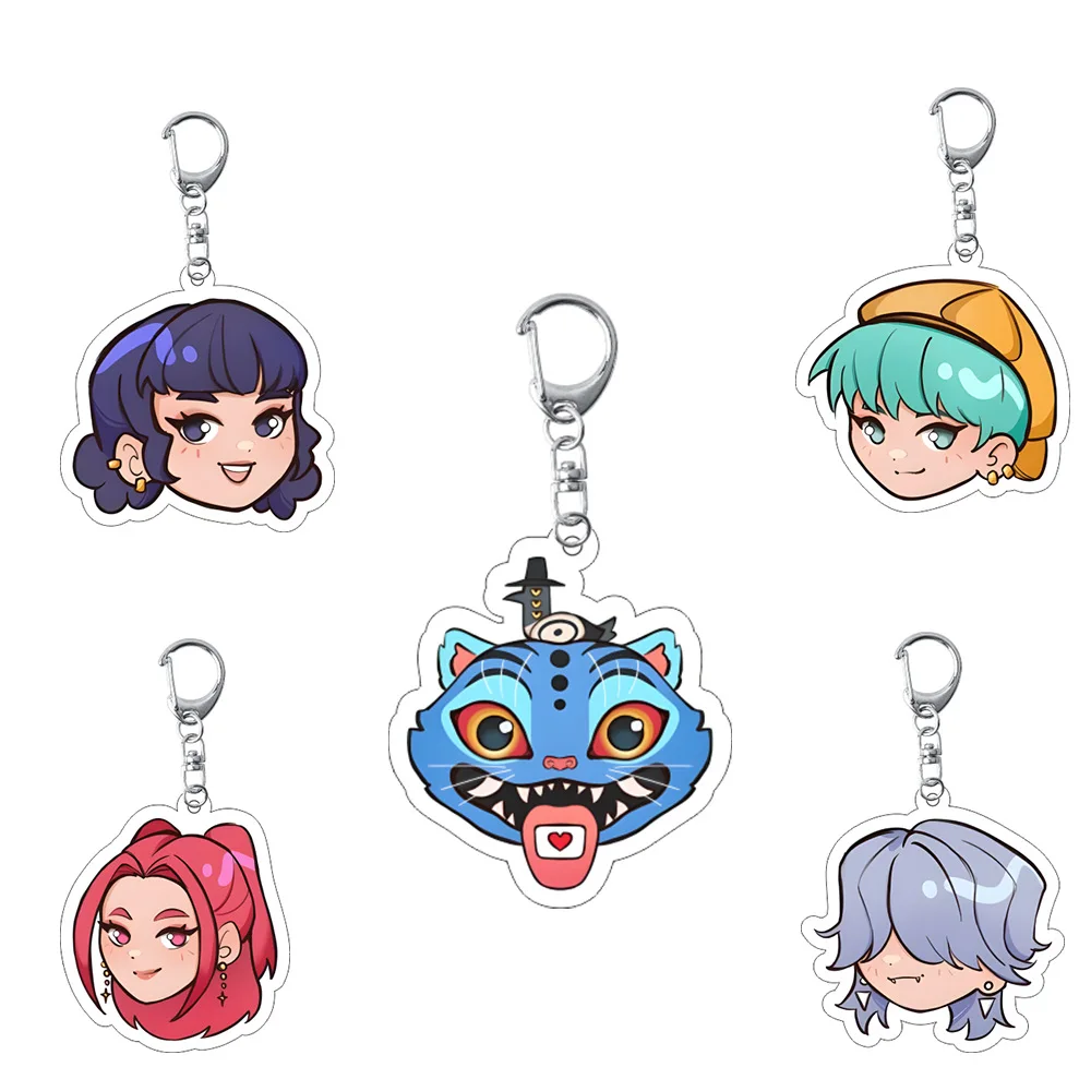 

Kpop Demon Hunters Acrylic Keychains for Accessories Jewelry Rumi Zoey Jinu MiraHuntrix Saja Boys Decoration Pendant Gift