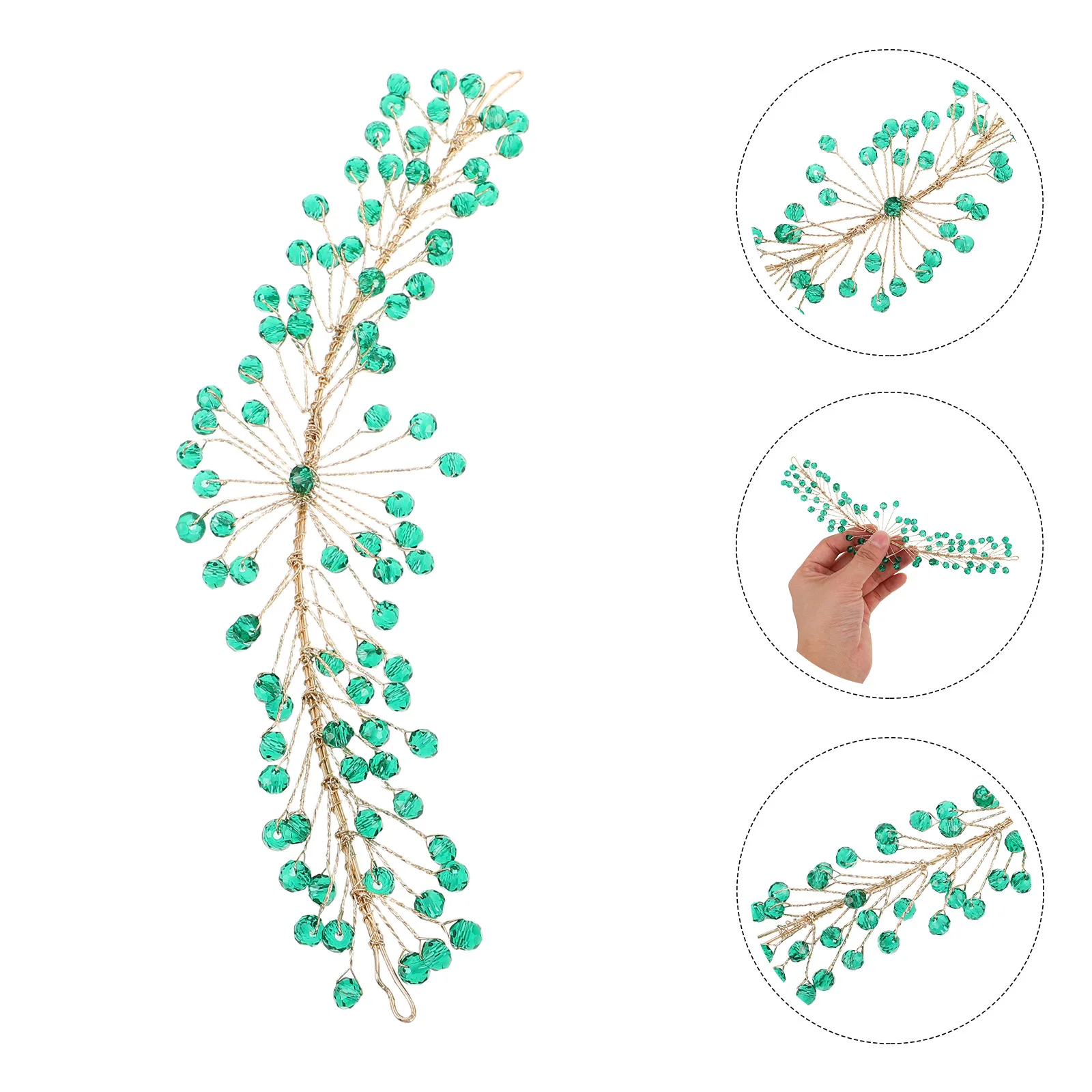 

Crystal Vine Handmade Bridal Headband Lightweight Soft Chain Wedding Headpiece Rhinestone Bride Accessories Hair Vine For Women