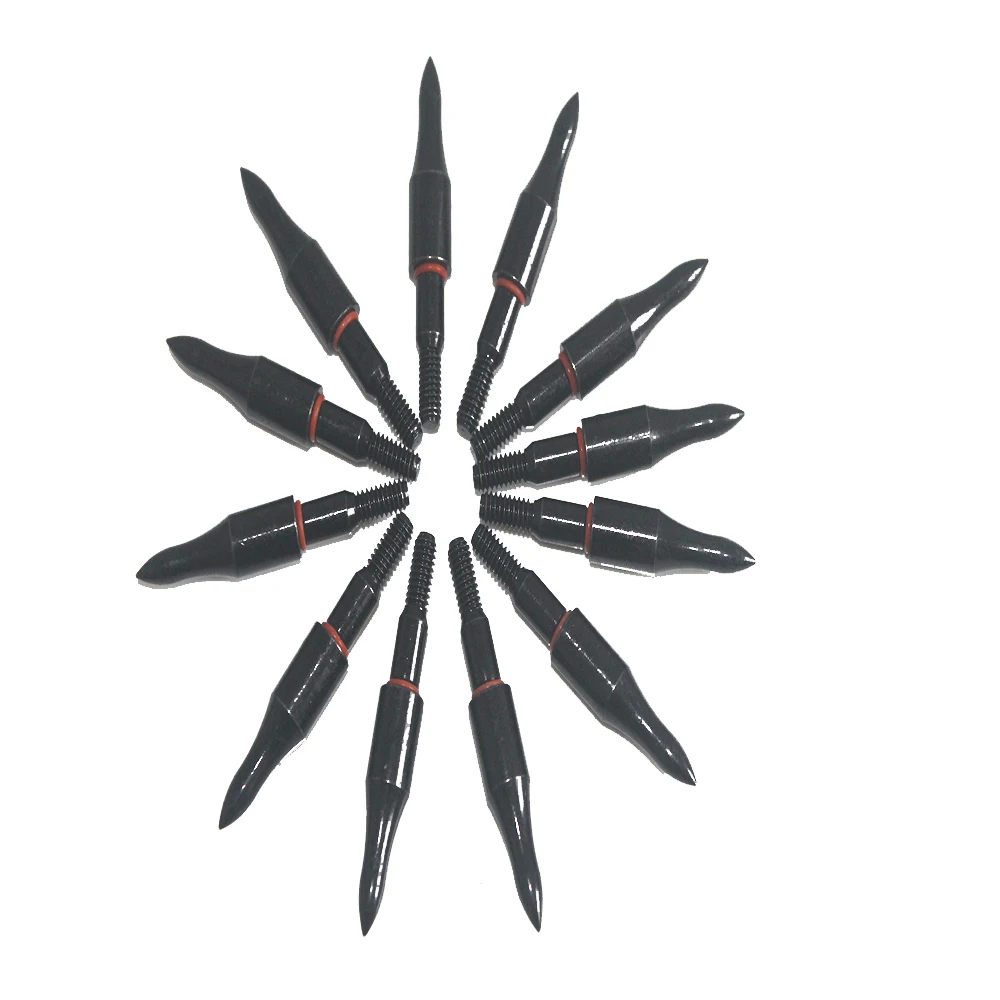 

Archery Field Points Target Tip 125grain Arrowhead Broahdead 8/32" Thread Screw Compound Traditional Bow Hunting