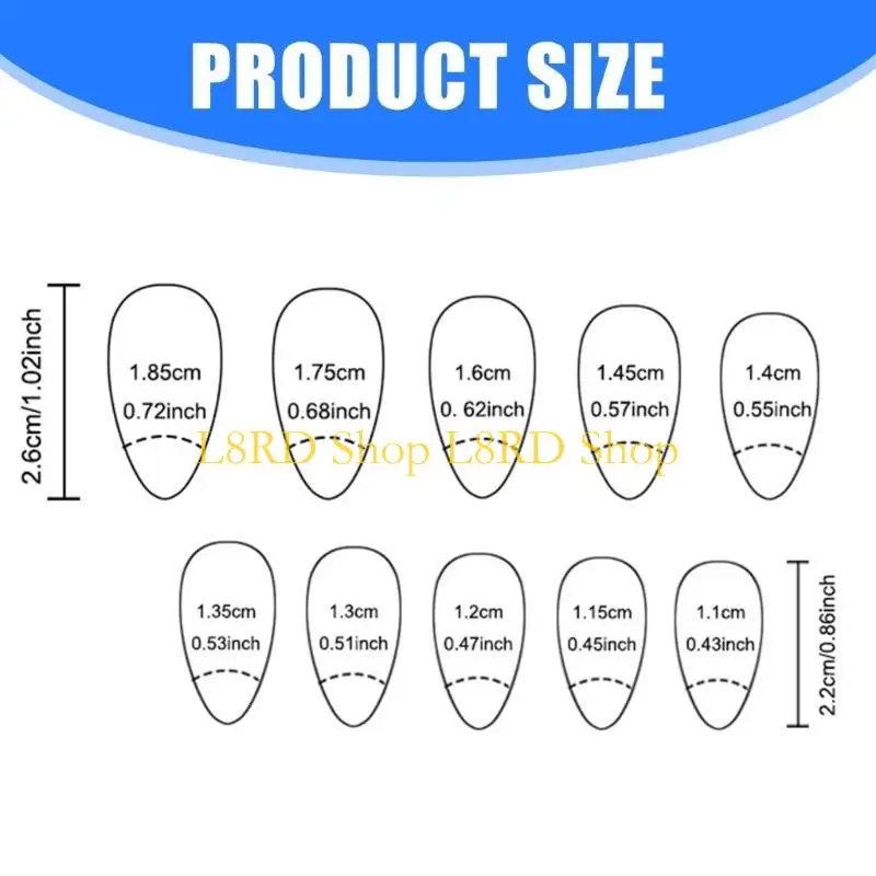 L8RD 1 zestaw Naciśnij na paznokieć, migdałowe sztuczne kleje do paznokci na paznokciach sztuczne paznokcie paznokcie akrylowe