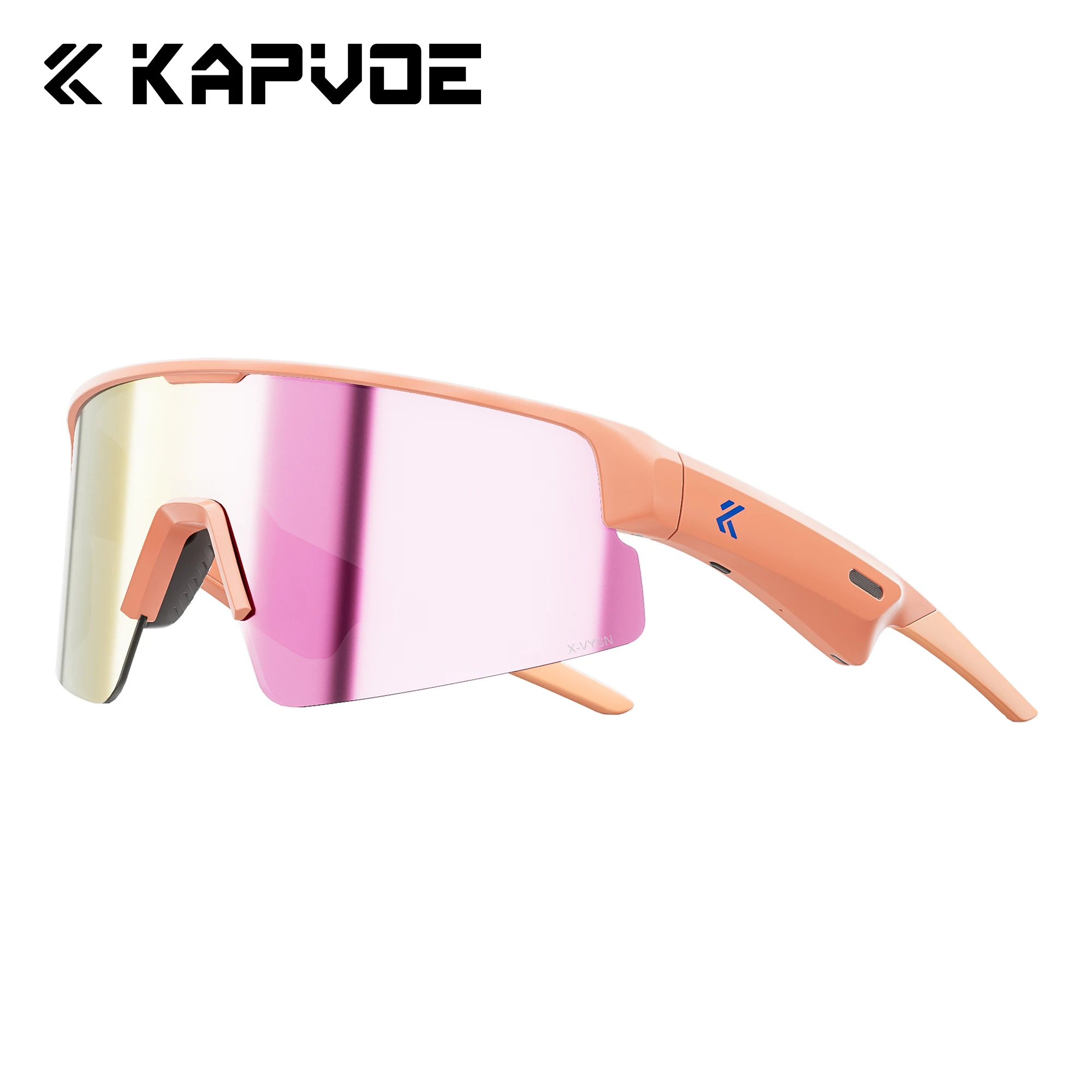 Kapvoe Smart Bluetooth Glasses with High-Definition Lenses Long Battery Life Audio Playback Sunglasses Cycling Running Hiking UV
