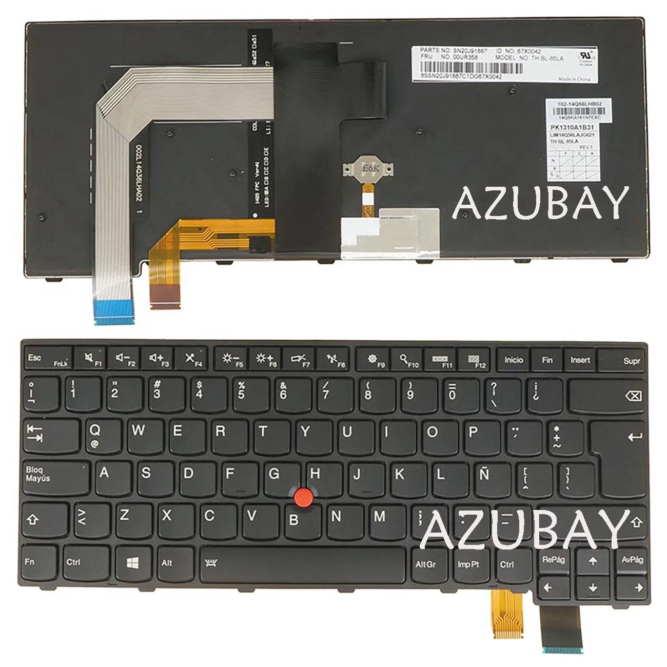 

Латинская испанская клавиатура для Lenovo Thinkpad T460P (20FW 20FX), T470P (20J6 20J7) 00UR398 00UR358 01EP471 01EP430 с подсветкой