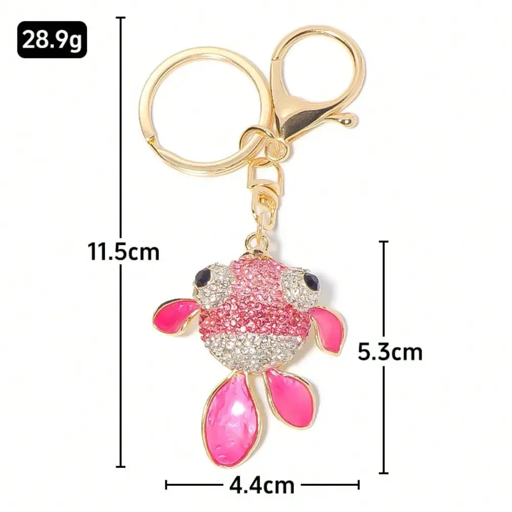 Öltropfen-Goldfisch-Schlüsselanhänger mit Strass, Metall-Schlüsselanhänger, Meeres-Tier-Schlüsselanhänger, DIY-Zubehör – Detail 2