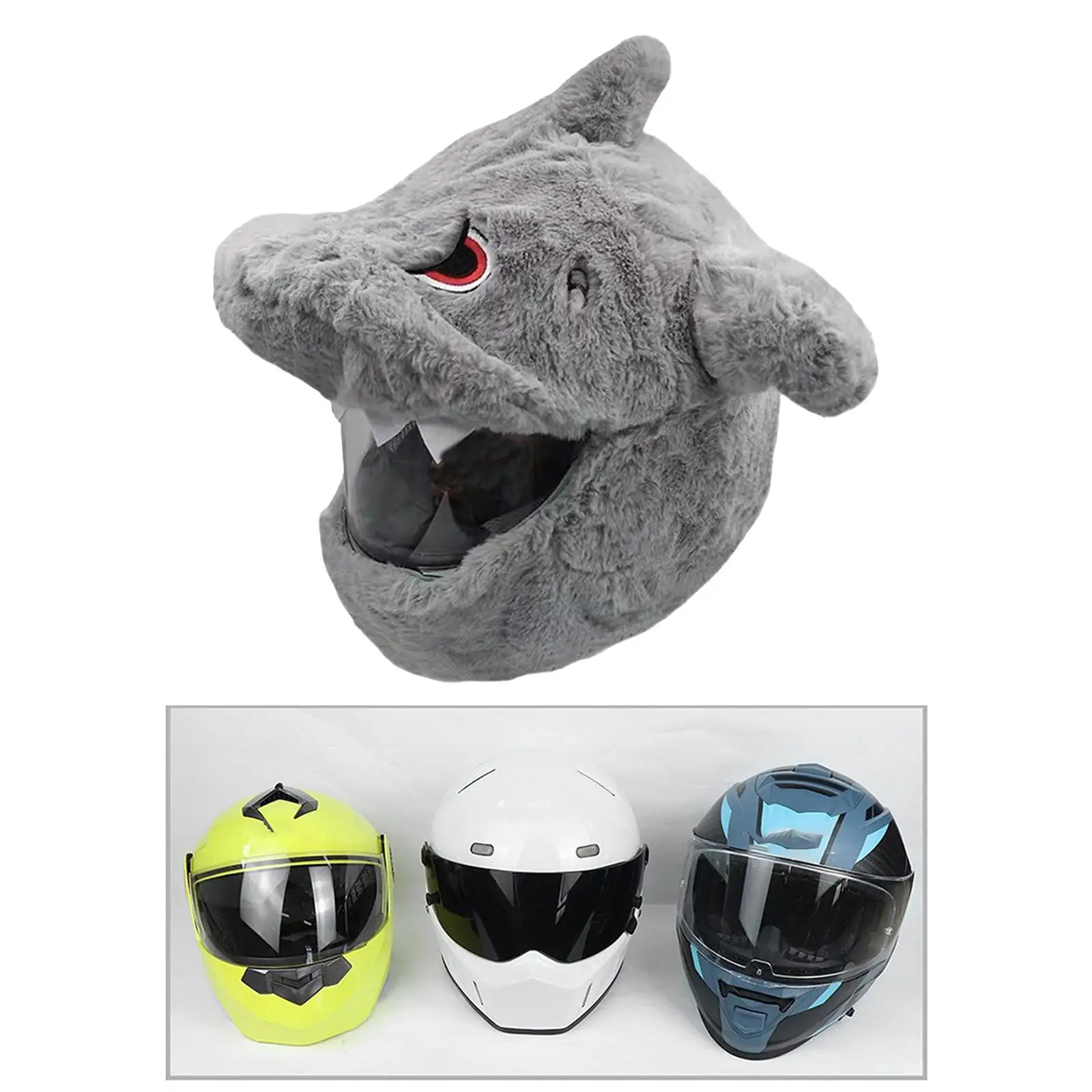 Cubierta para casco de bicicleta, fundas para casco de animales de peluche para montar en bicicleta al aire libre