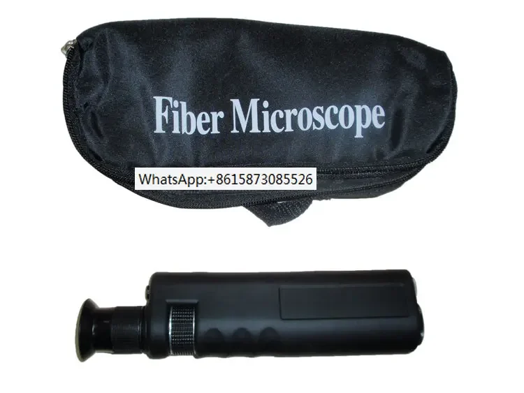 Handheld 400X Magnification Field Optical Microscope for 1.25mm and 2.5mm Fiber Optic Connector