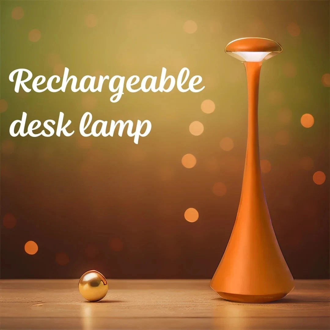 

Modern LED Mushroom Charging Table Lamp Bedside Table Lamp Touch Switch Three Color Dimming Living Room Decorative Light