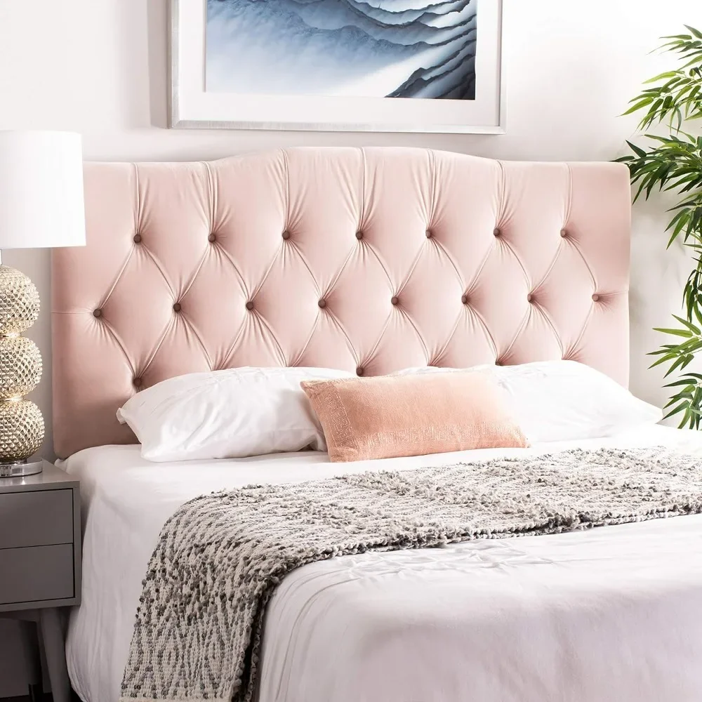 

headboard,Modern Blush Pink Velvet Tufted Headboard, Full headboards,Bedroom Headboards