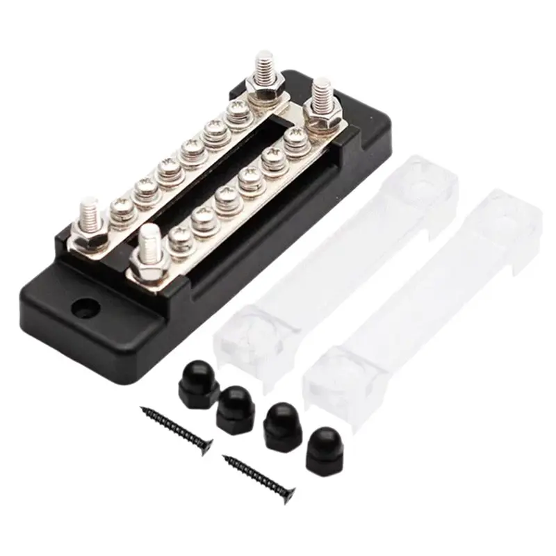 ABRU-Dual-Row 6-Channel DC Busbar, 150A 48V, For Storage Rvs, High-Current Copper Busbar Wiring For Truck Car