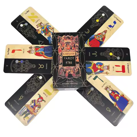 Kabbalistic Tarot Deck 5781 by Eugene Vinitiski Mystical Kabbalah Inspired Oracle Cards Divination and Spiritual Insight Deck