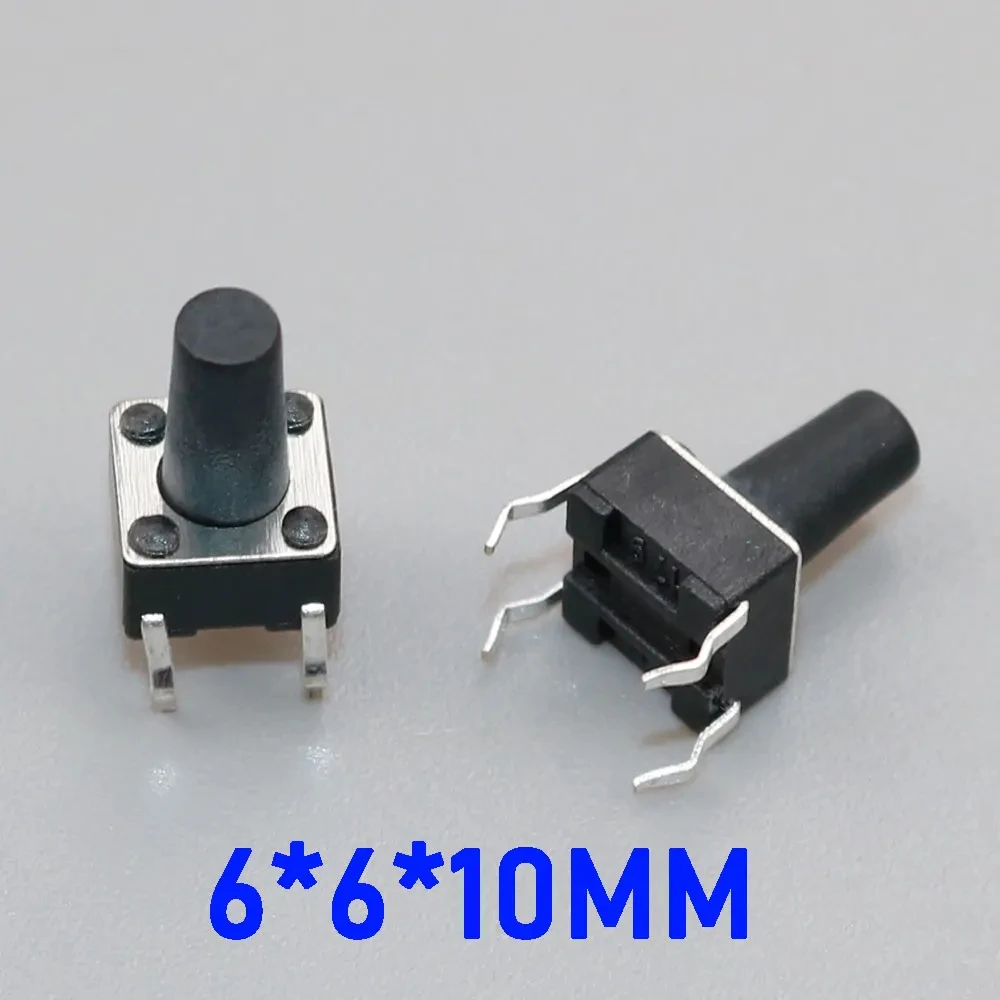 10 Stück/Set 6*6mm Taster-Set, Taktile Drucktastenschalter, Höhe: 4,3 5~13MM DIP 4P Mikroschalter 6x6 Tastenschalter für Arduino – Detail 7