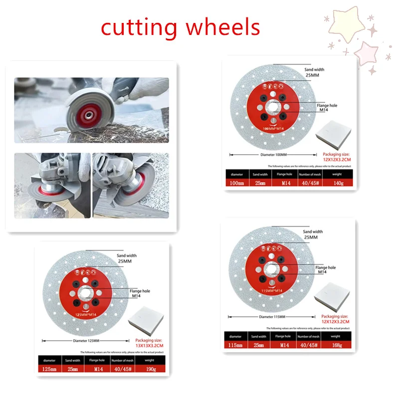 

M14 Diamond Encrusted Blade for Cutting Granite, Perfect for Angle Grinder use on Marble, Concrete and Ceramic Tiles