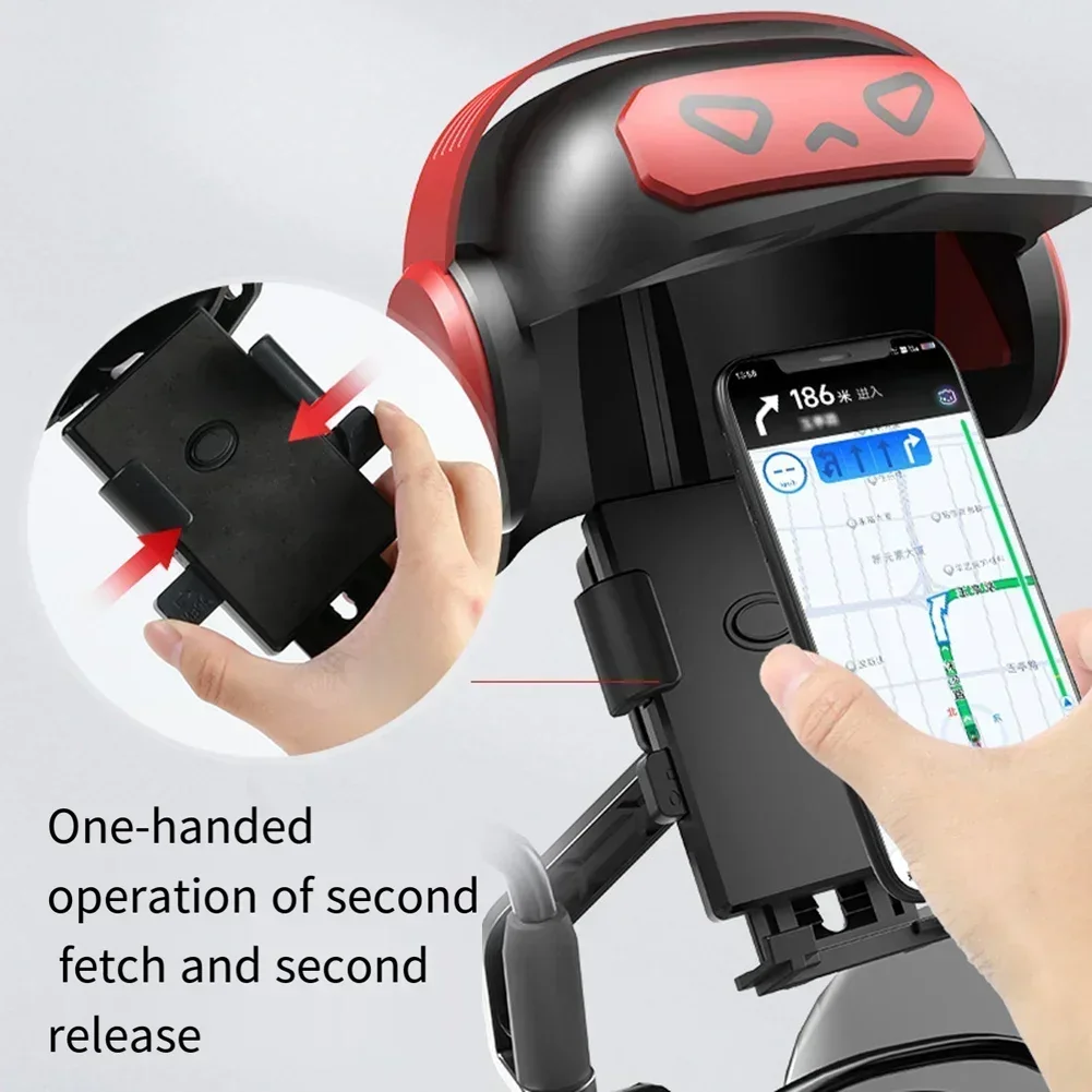 Motorcycle Small Rainproof Mobile Phone Helmet Holder Portable Parasol Holder Motorcycle Bicycle Navigation Mount