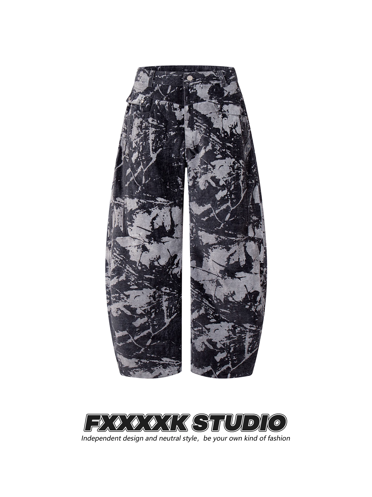 

FXK Original American Hiphop High Street Knife Pants Loose Retro Men Women Denim Jeans BF Straight Leg Wide Leg Long Trousers