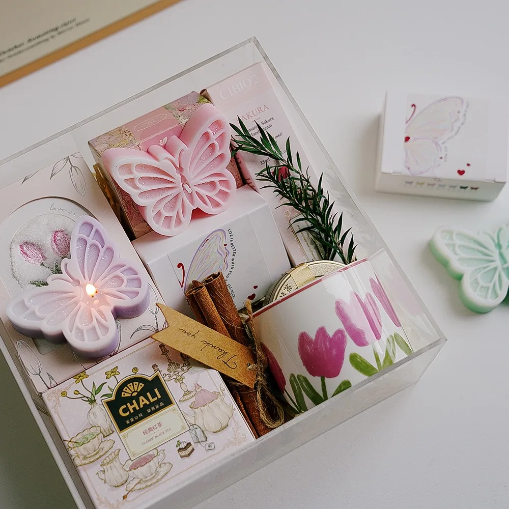 Ins Style Butterfly Candle Scented Candle Aromatherapy Soy Wax Candle Wedding Birthday Candles Party Home Decoration Photo Props