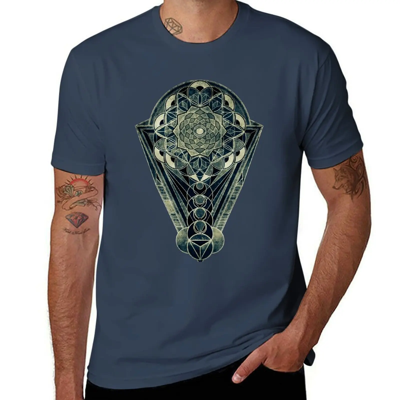 

Sacred Geometry The Harmony of the Spheres T-Shirt man t shirt cotton t shirt man luxury T-Shirt