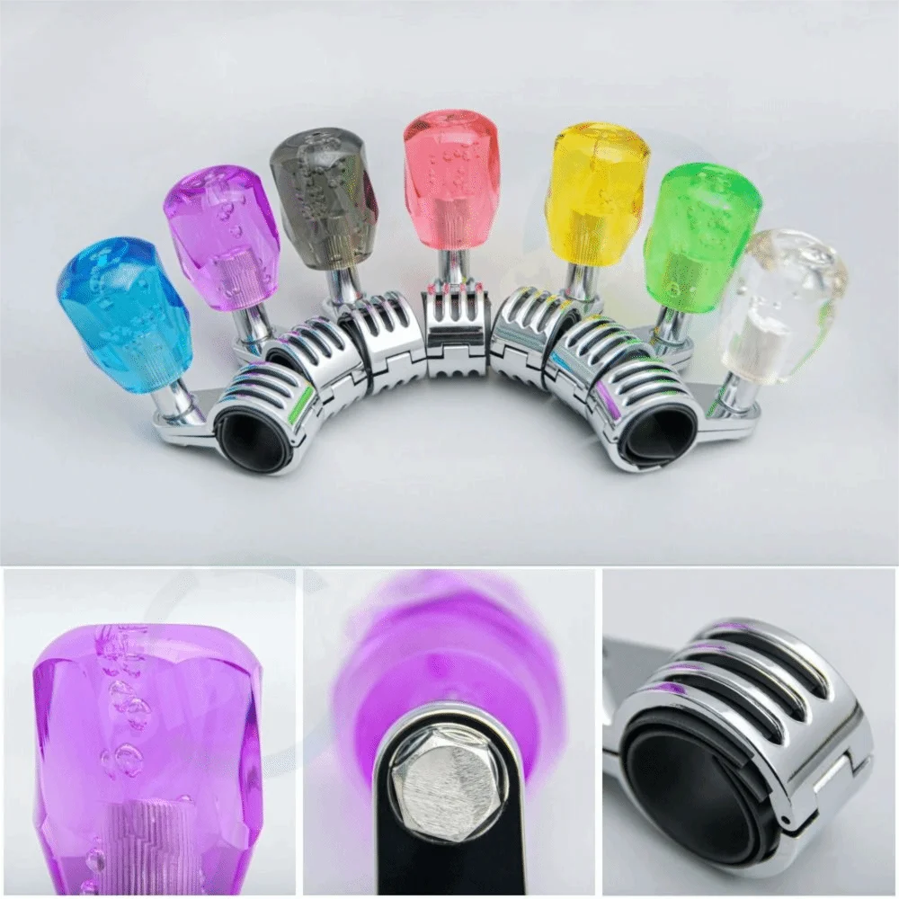 Octagonal Design Steering Wheel Spinner Knob 360° Bearing Smooth Rotating Steering Assistant Sturdy Construction Quiet Operation