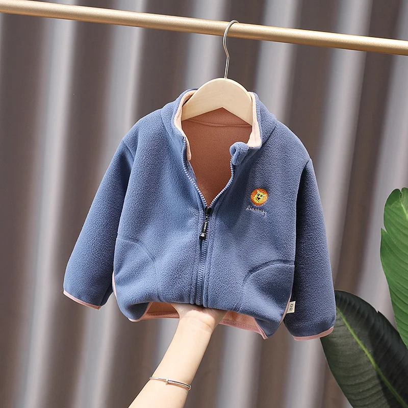 

Spring Autumn Baby Boys Girls Thicken Clothes New Children Cotton Sports Jacket Toddler Casual Clothing Infant Kids Sportswear