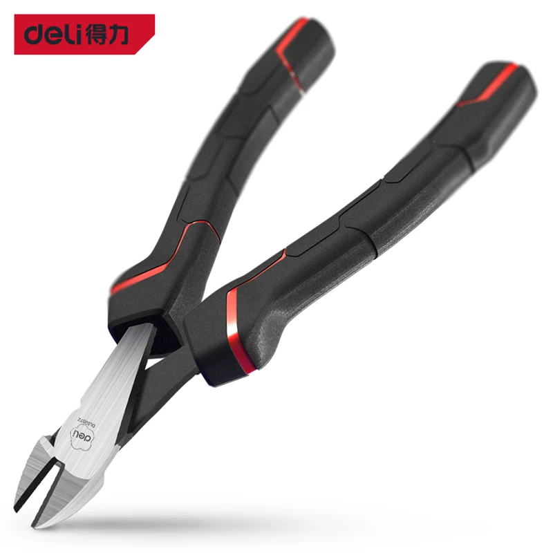 Deli Professional Chrome Vanadium Steel Diagonal Pliers Multi Functional Pliers Labor-saving Wire Cutters Electrician Hand Tools