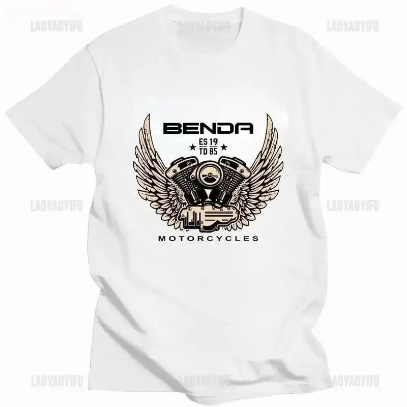 

Chinese Motorcycle Brand Printed T-shirt Summer Classic Retro Motorcycle T-shirt Men's Summer Gothic Style