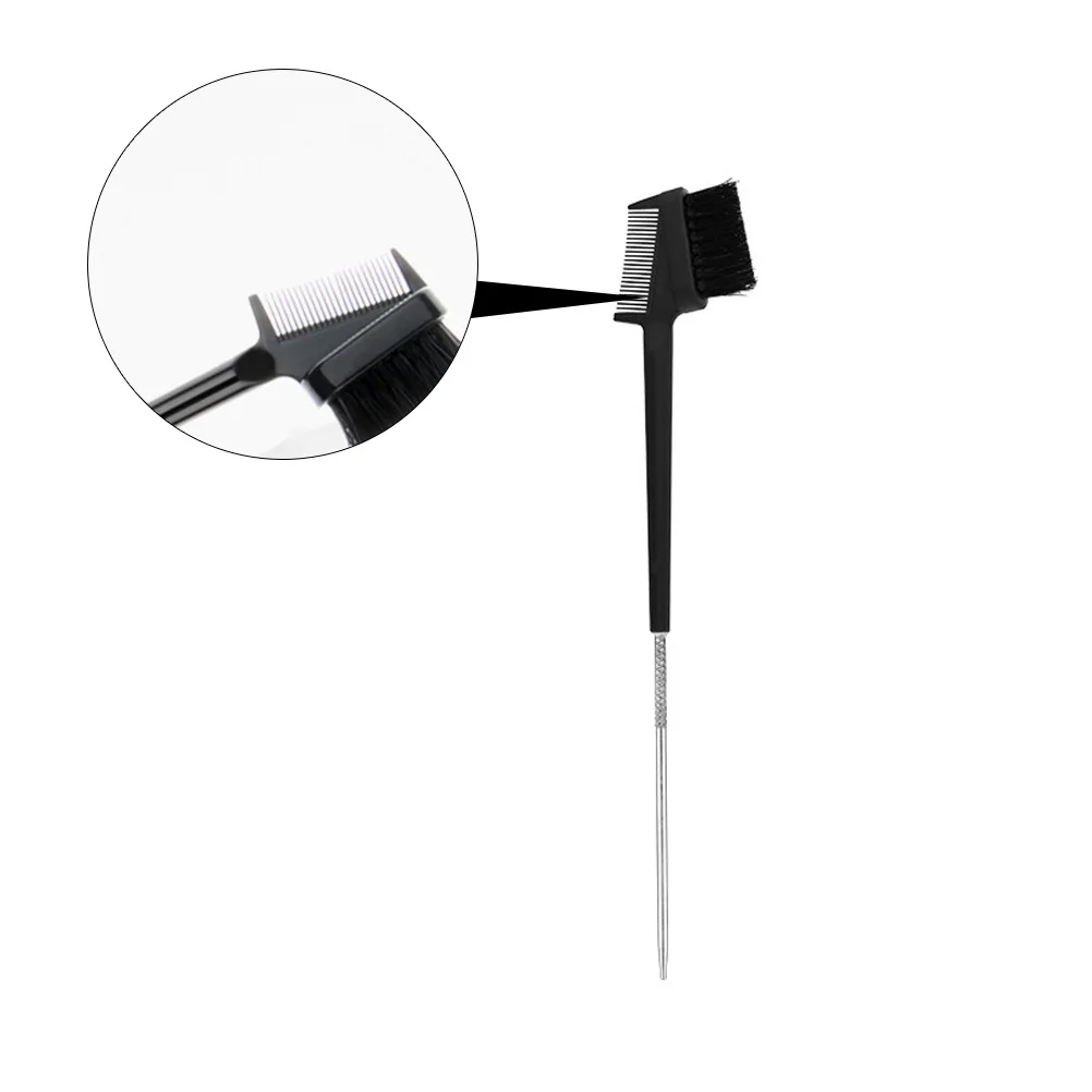 

2Pcs Eyebrow and Eyelash Comb Dual Function Black Makeup Brush Premium Material Professional Tool Eyebrow Brush