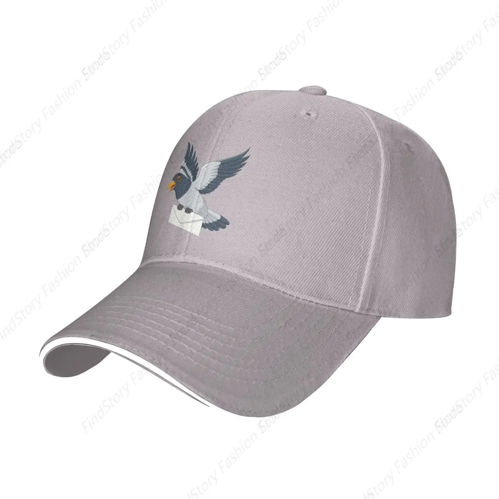 Cartoon Cute Pigeon Baseball Cap Trucker Sandwich Brim Hat Adjustable Unisex Sports Fishing Golf Dad Hats Outdoor