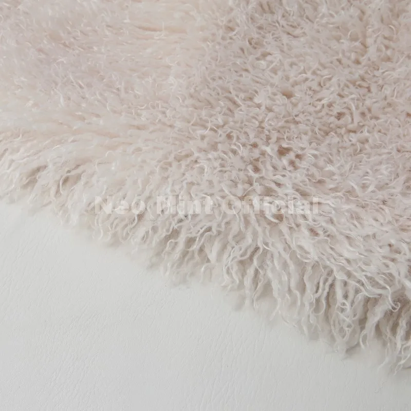 Neo Mint Winter 2025 Trend Burgundy Obsession Long Faux Mongolia Sheep Fur Jacket Coat Women Chic Lapel Collar Fluffy Overcoat
