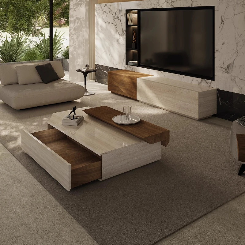 دعم وحدة التلفزيون الجدارية لأرائك غرفة المعيشة، حامل تلفزيون الغرفة المتنقلة، أثاث مكان الحريق، حامل تلفزيون مع مدفأة كهربائية #2