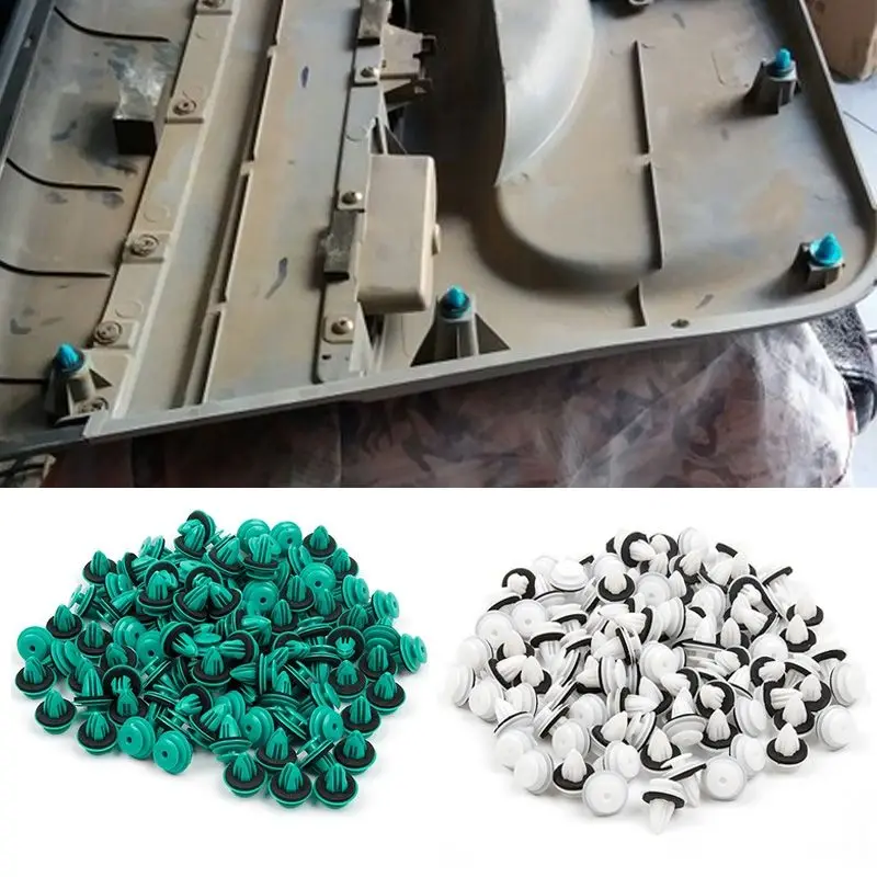 SEAMETAL 100Pcs Auto Fastener Clips Universal Tür Trim Panel Clip Befestigungen Auto Stoßstange Nieten Clamp Push Motoren Clip accessori – Detail 1