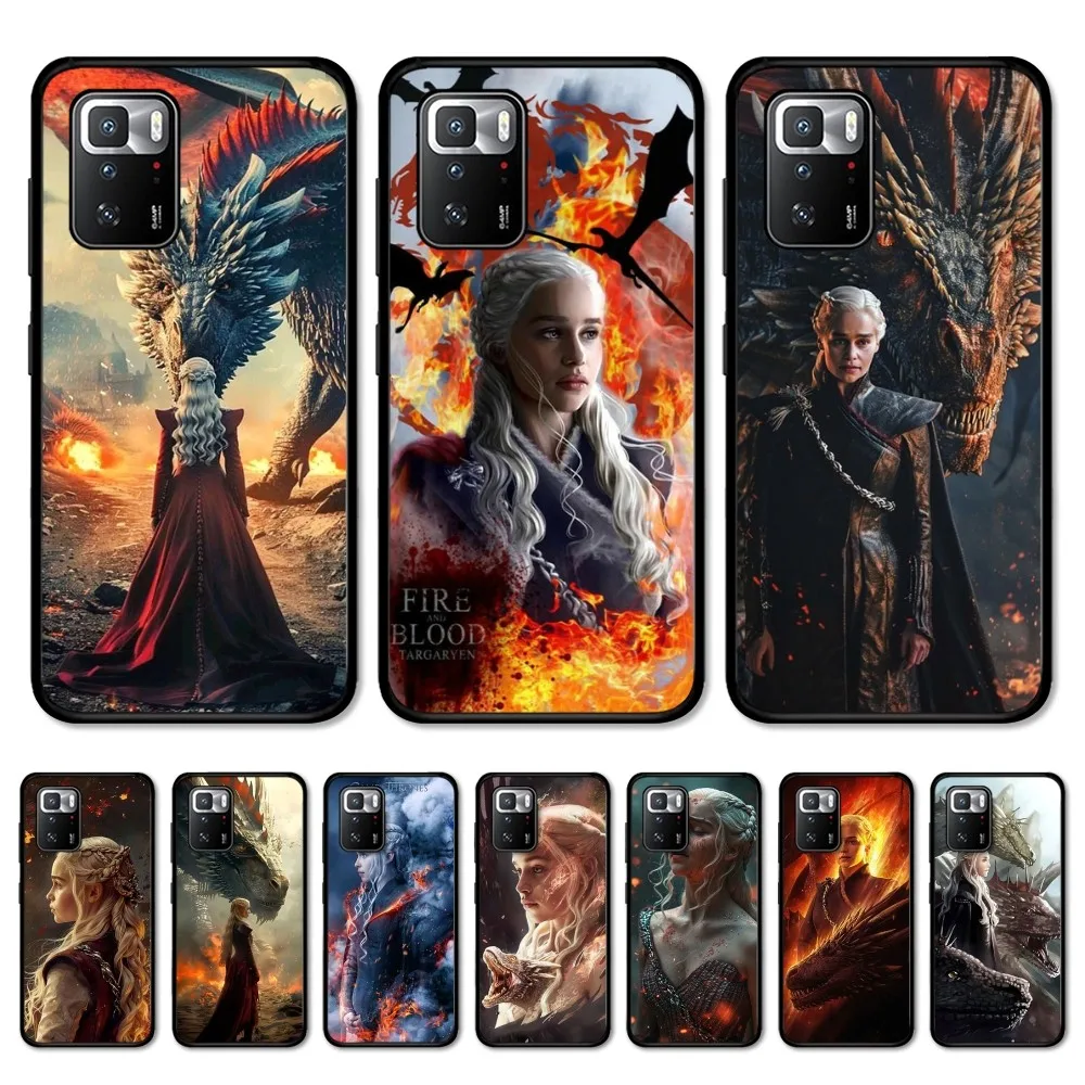 Dragon Mother Thrones Phone Case For Redmi Note 4 X 5 A 6 7 8 T 9 9S 10 11 11S 11Epro Poco M3 Pro