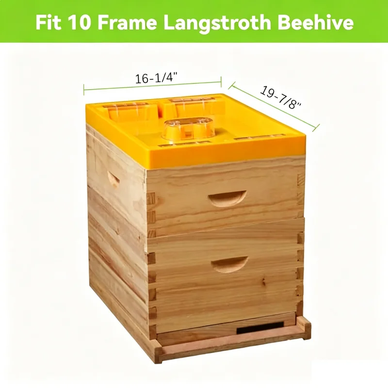 5‑Pack Hive Top Bee Feeder 4.5L Anti‑Drowning Plastic Beehive Feeder Fit 10‑Frame Langstroth Beehive Beekeeping Supplies