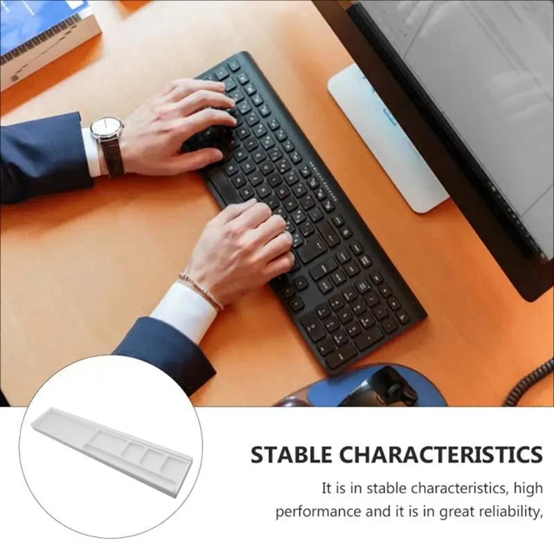 Keyboard Wrist Rest Pad Ergonomic Desktop Storage Box Easy Typing Pain Relief For Gamers Student Transparent Lid Easy To Use