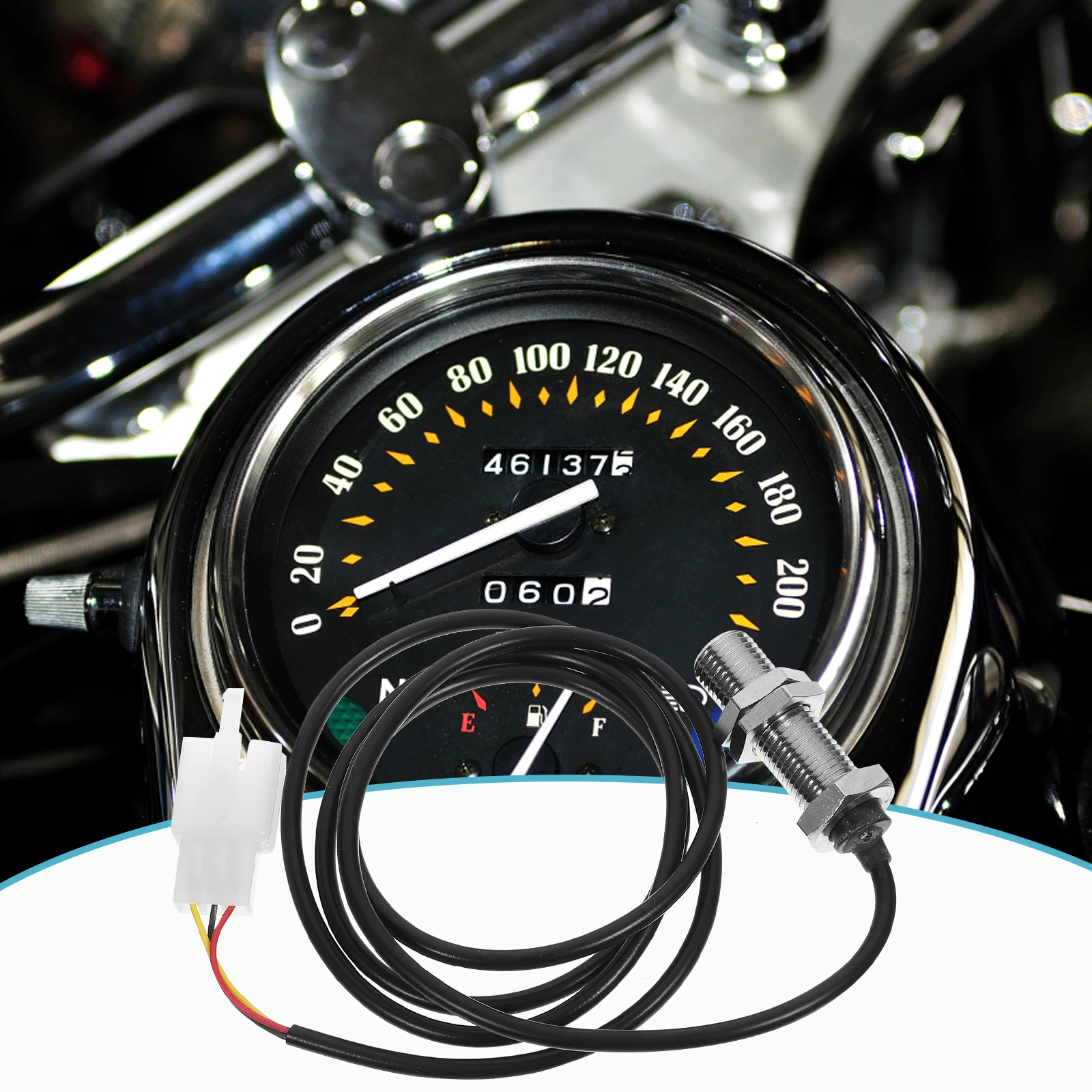 

Tachometer Sensor Digital Speed Meter Sensor For Motorcycle Atv Universal Magnetic Odometer Replacement Durable Plastic Module
