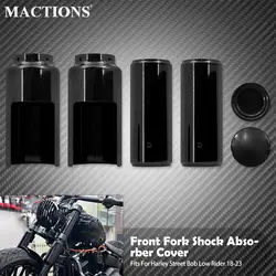 Motorcycle Front Upper Lower Fork Cover Tube Cap Shock Absorber Cover Aluminum For Harley Softail Street Bob 2018-2025 Low Rider