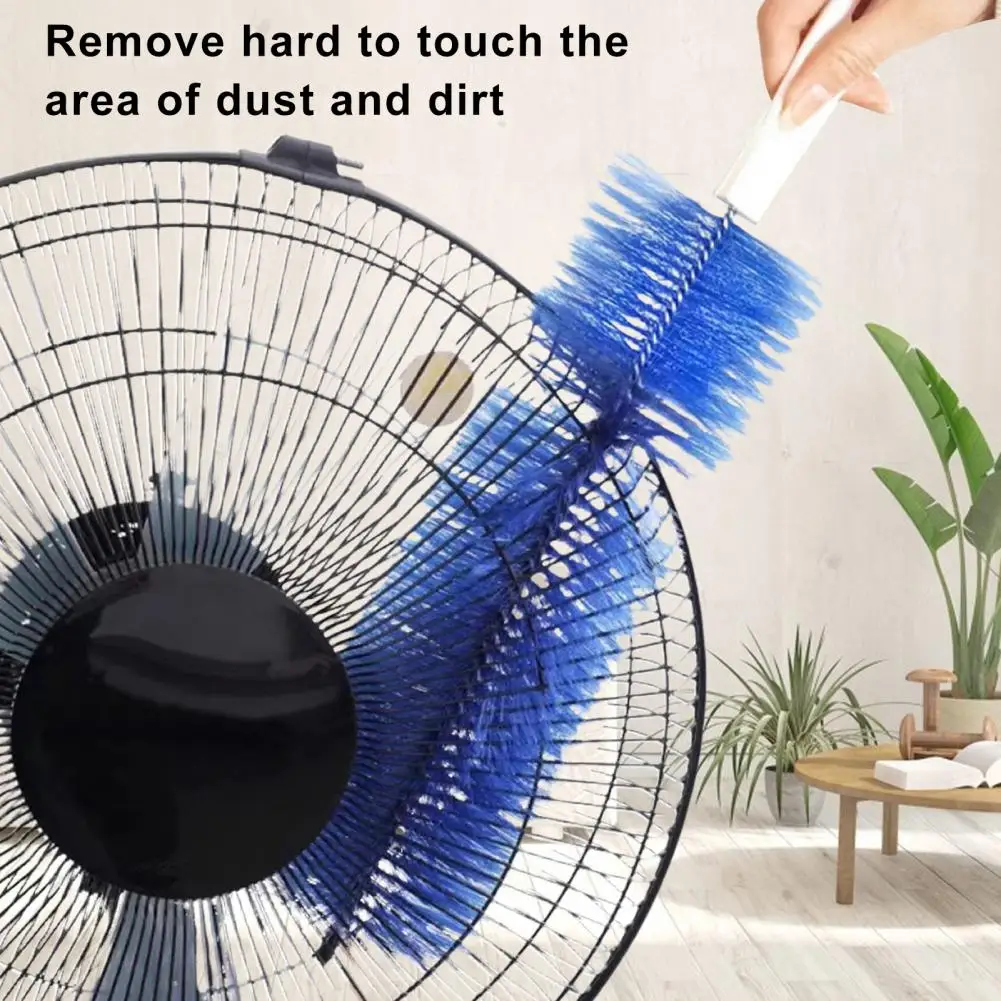 2Pcs Flexible Fan Dusting Brush Soft Bristles Bendable Fan Cleaner Flexible Non-Disassembly Cleaning Brush Dusting Tool 청소 솔