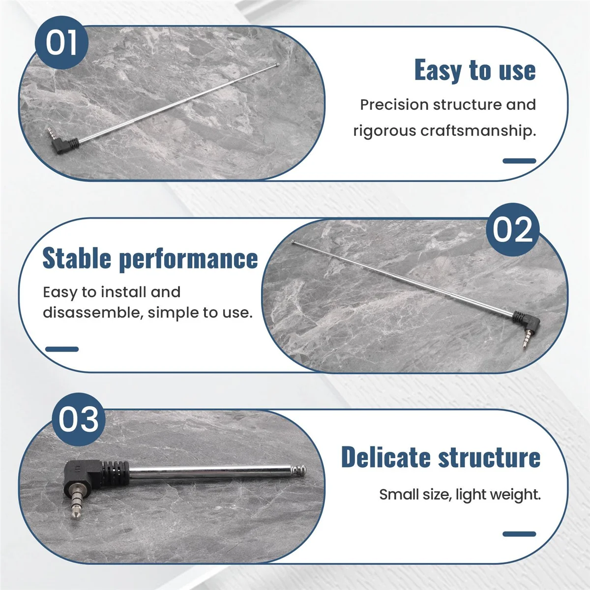 Antena de rádio FM retrátil SCLS 3,5 mm para celular celular