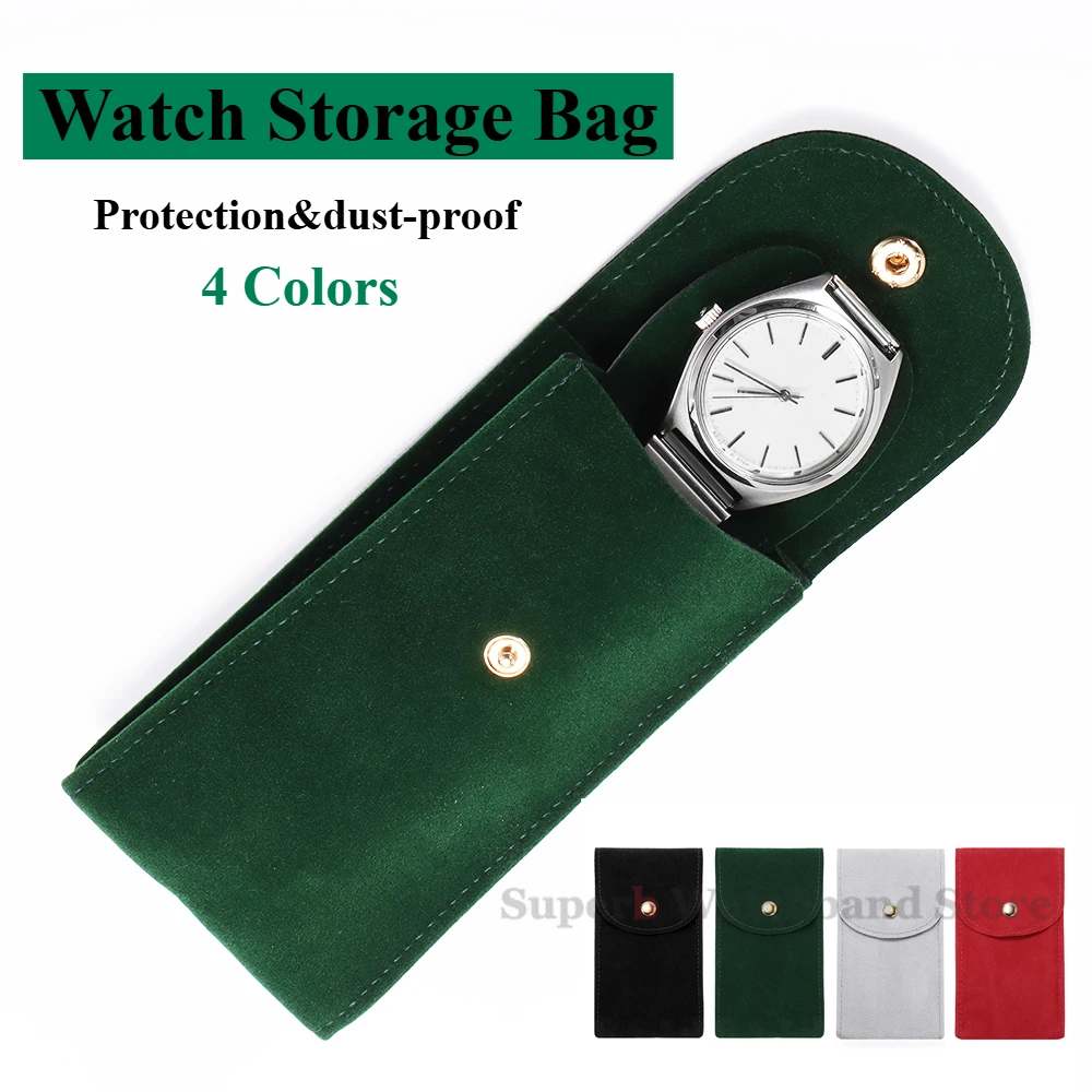Сумка для часов Зеленый Синий Черный Фланелевая Подарочная Сумка Дорожный Чехол Для Хранения Прочные Портативные Часы Защита от пыли для Мужчин и Женщин