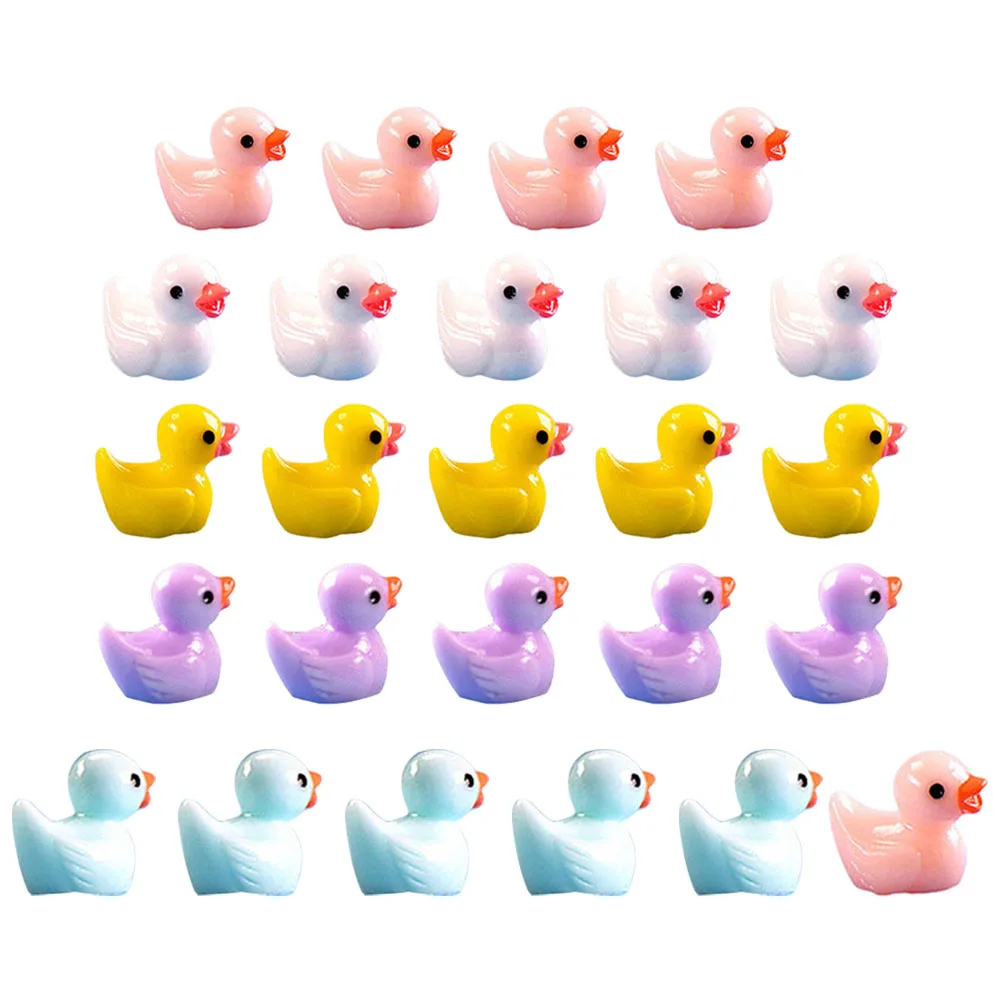 

60 Pcs Moss Micro Landscape Ornaments Mini Resin Animals Duck Accessories Tiny Charm Decor Decoration Decorations