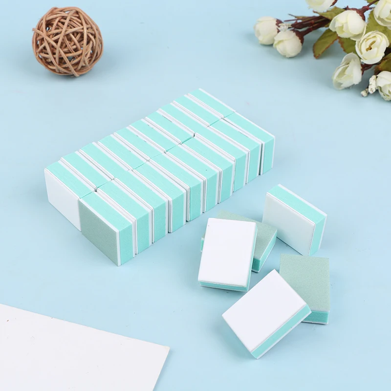 50 Pcs/lot Mini Nail Buffer Block Grit Nail Art Sanding Polish Uv Gel Shining Buffer Files DIY Files Sets