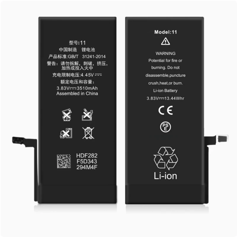 Batería de repuesto de alta calidad para iPhone 15 Pro Max 14 Pro 12 13 Mini Pro Max, polímero de litio + herramientas 6
