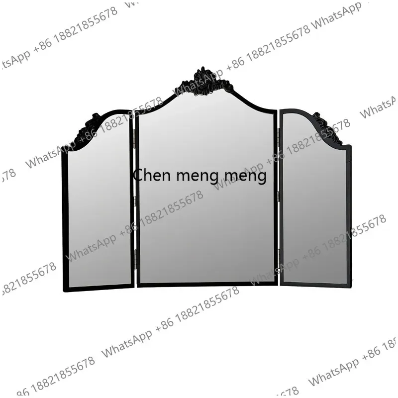 A139French vintage makeup, vanity, wall-mounted toilet, bathroom mirror, porch fireplace decorative mirror