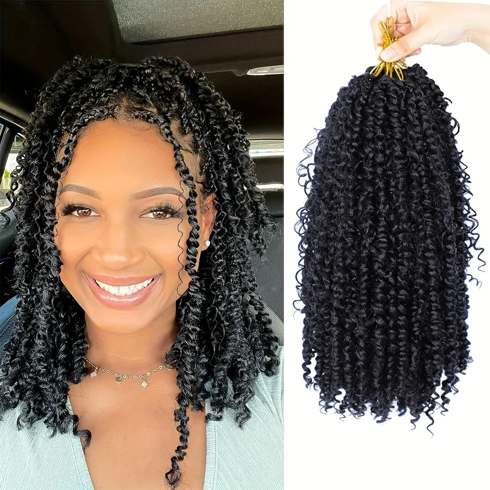 Passion Twist Hair 10 inch Boho Passion Twist Crochet Hair For Women Pretwisted Boho Passion Twist Crochet  Synthetic Hair