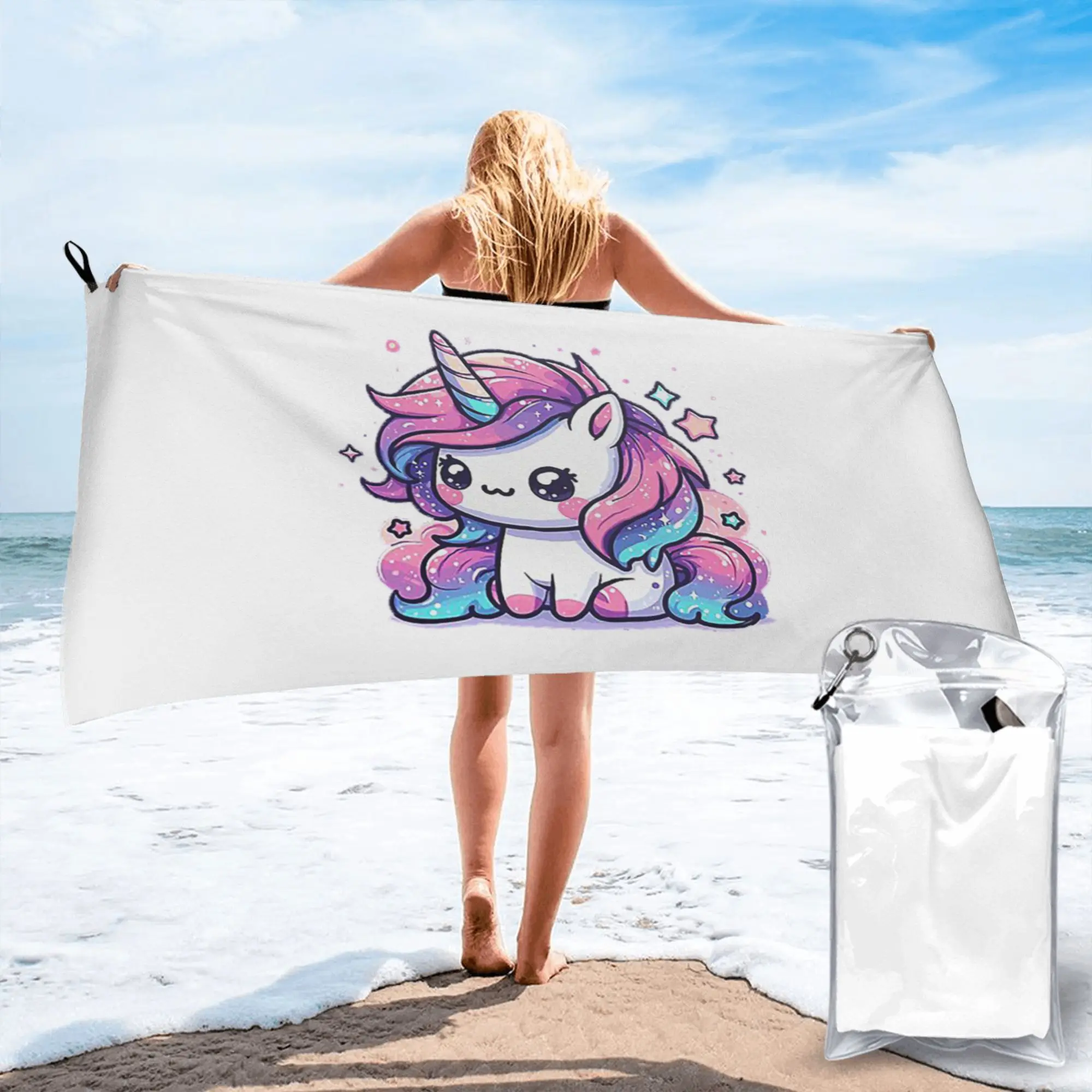 Sparkle Unicorn Magic Beach Towel Soft Microfiber Quick Dry Absorbent Quick Towels For Yoga