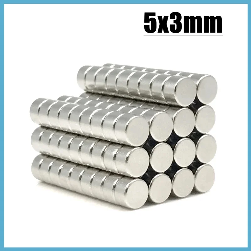 10~500 Stück 5x3 Superstarke, runde NdFeB Neodym-Scheibenmagnete mit Haken, Durchmesser N35, Seltenerd-Magnet 5*3 – Detail 2